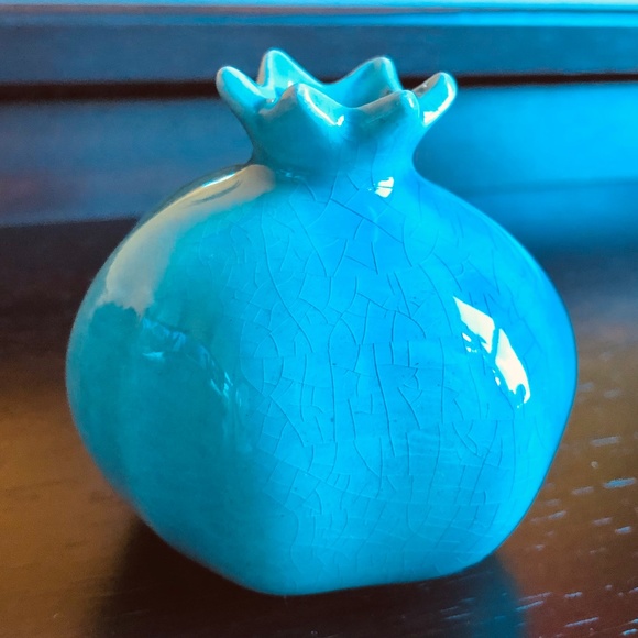 Porcelain Ceramic Pomegranate Handmade Greek Decoration Symbol For Luck Fortune - Picture 4 of 6